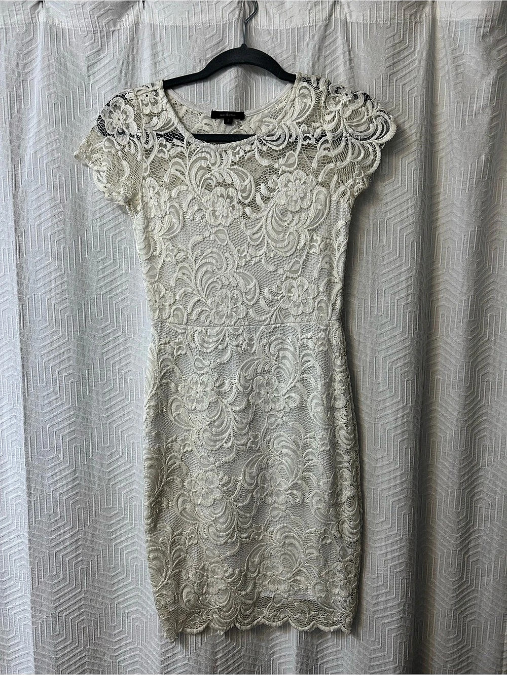 ambiance Floral Lace Mini Dress in White Size Small Like New